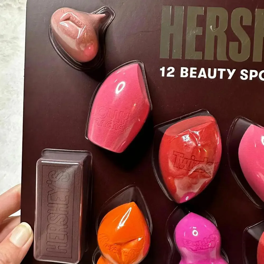NIP Hershey’s 12-Piece Beauty Makeup Sponges Blenders Wet/ Dry